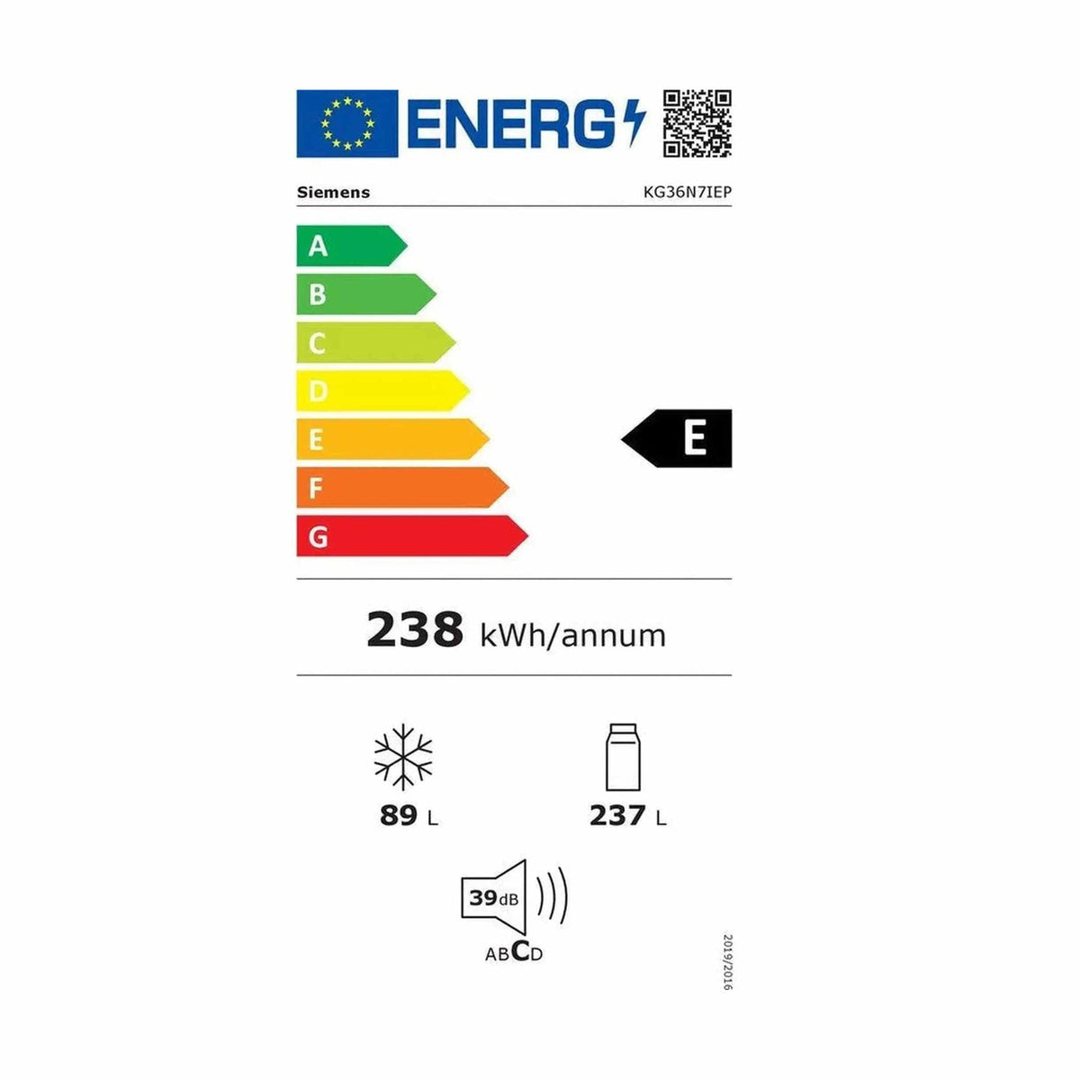 Siemens KG36N7IEP - Koel-vriescombinatie - No Frost