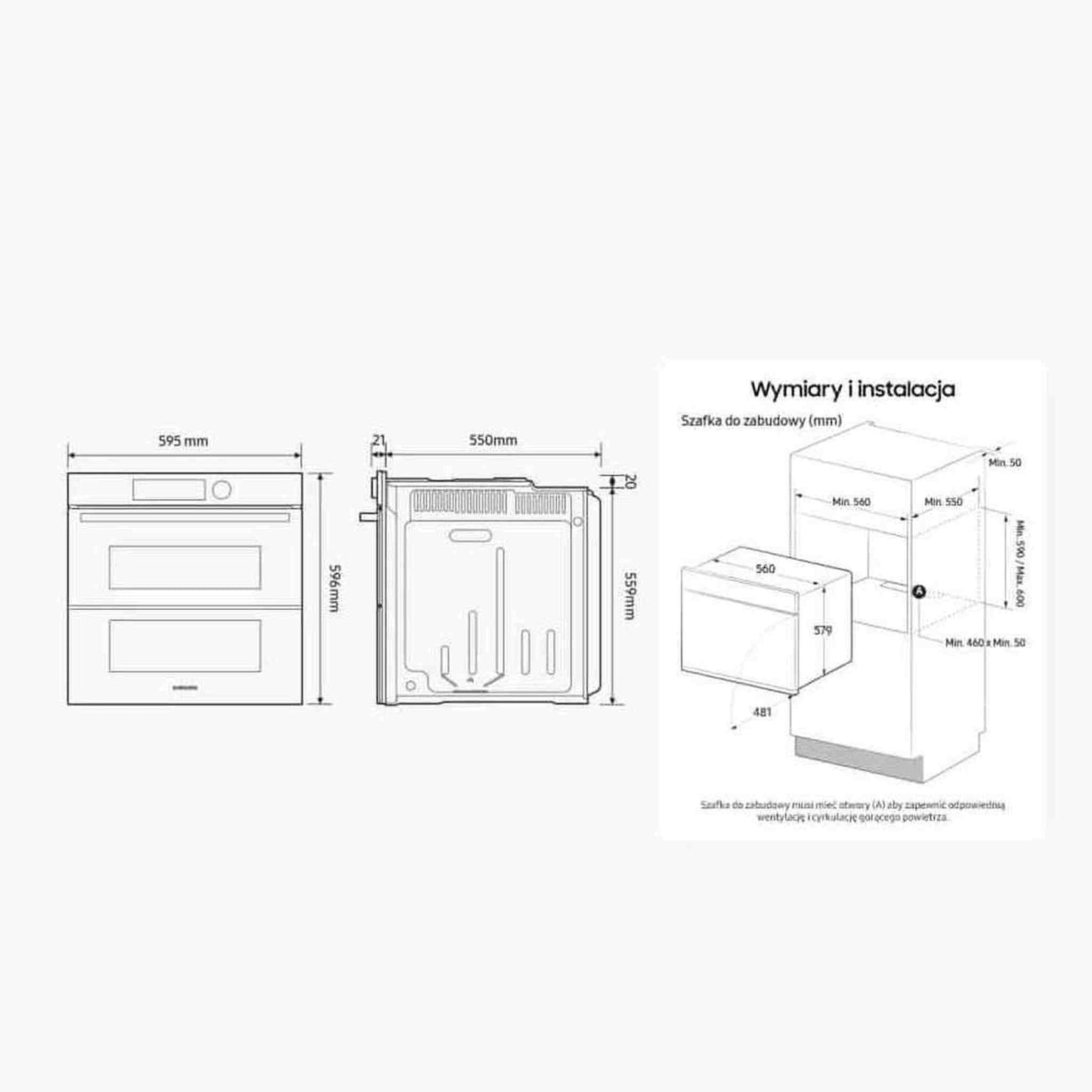 Samsung NV7B5745PAS - Inbouw oven - met stoomfunctie