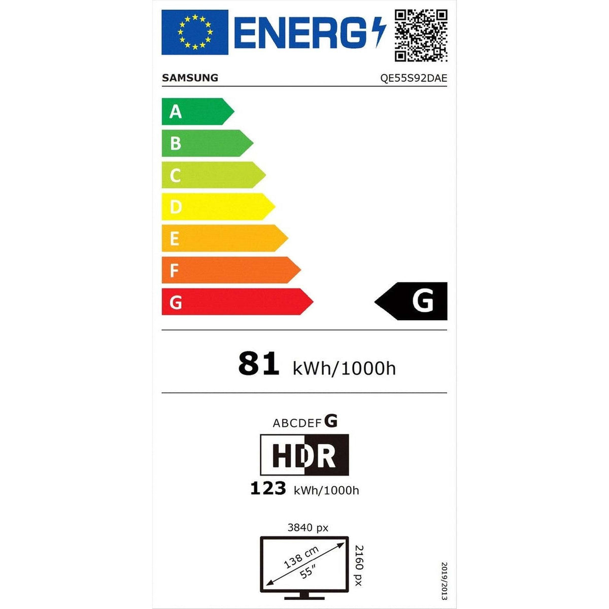 SAMSUNG QE55S92D - 55 inch - 4K UHD