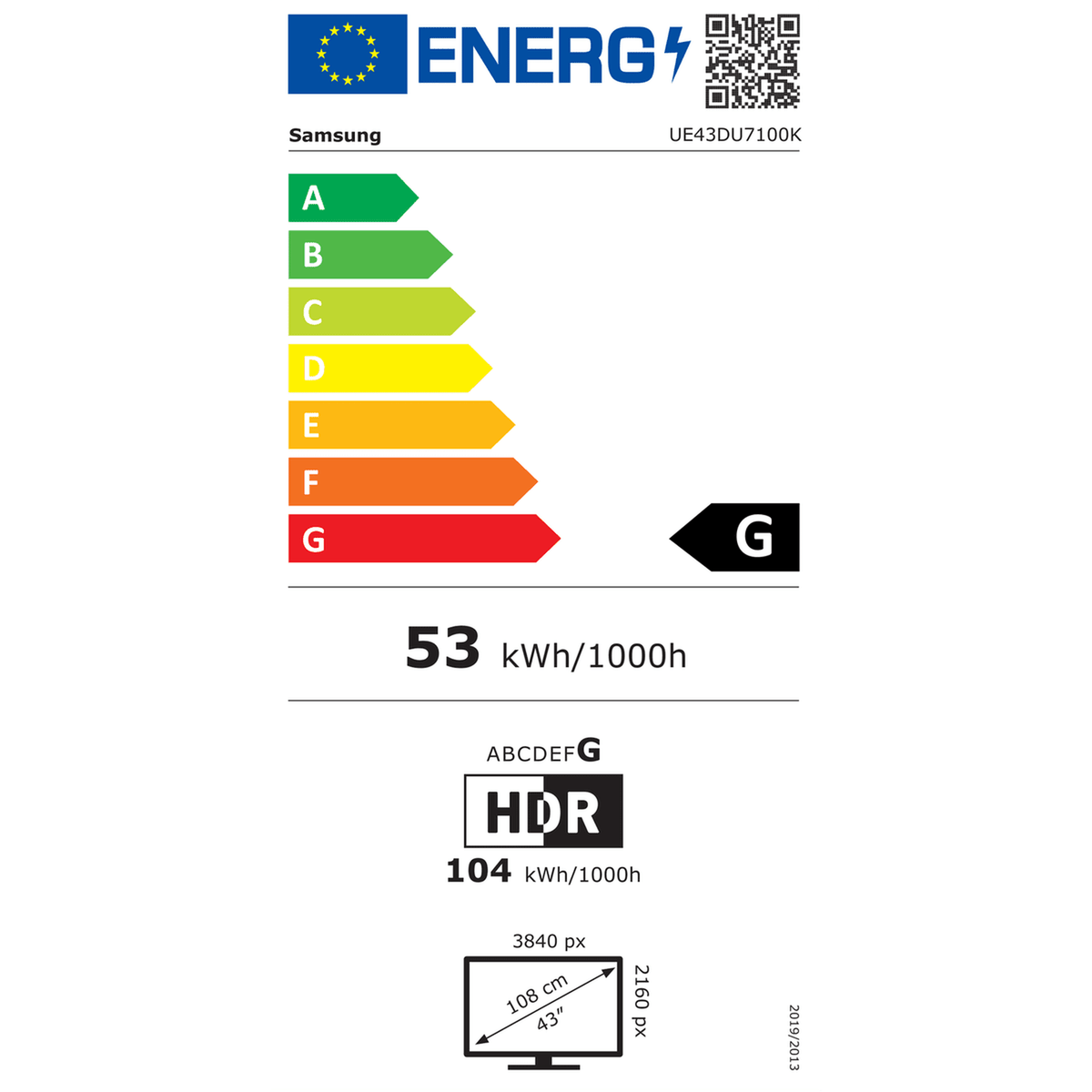 SAMSUNG UE43DU7100 - 43 inch - 4K UHD