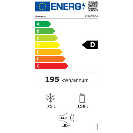Siemens KI84FPDD0 - Inbouw Koel-vriescombinatie
