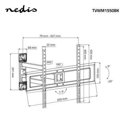 Nedis TVWM1550BK WALL MOUNT 37 - 70 "