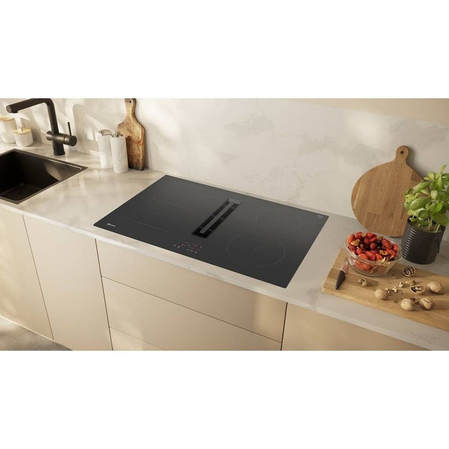 Neff V58NBS1L0 - Inductiekookplaat met Ingebouwde Afzuiging - 4 Kookzones - Inbouw