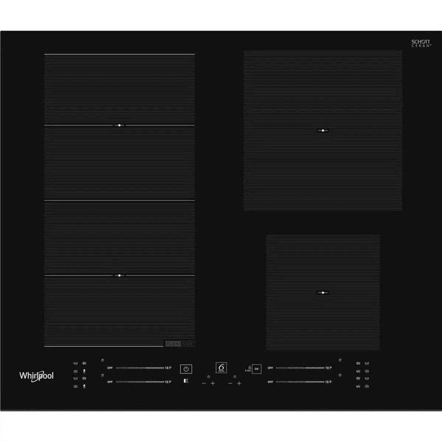 Whirlpool WFS4160BF - Inductie kookplaat