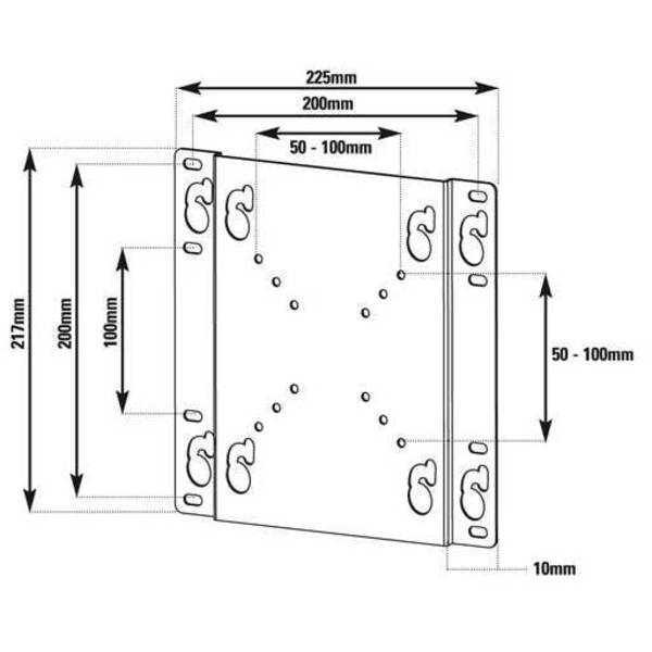 Vivanco BFI 6020 TV wandsteun <43" Fixed